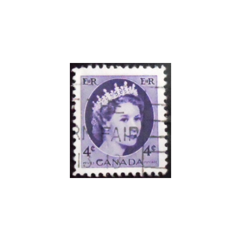 Selo postal do Canadá de 1954 Queen Elizabeth II 4