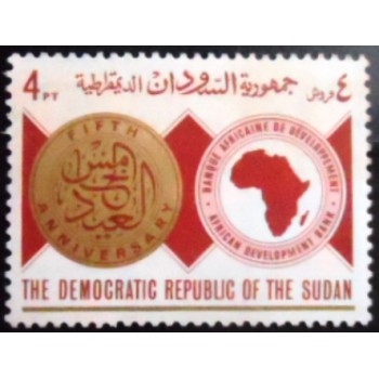 Selo postal do Sudão de 1969 African Development Bank 4