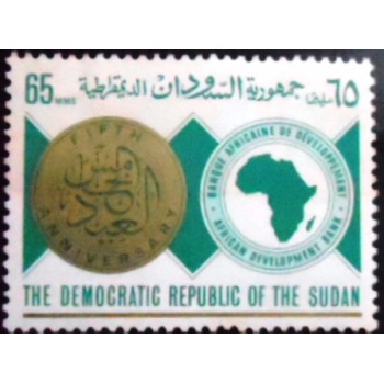 Selo postal do Sudão de 1969 African Development Bank 65