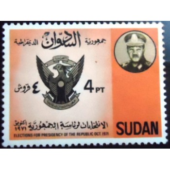 Selo postal do Sudão de 1972 Presidential Election 4