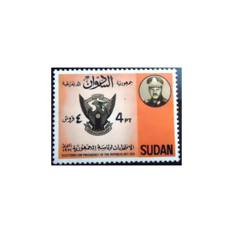 Selo postal do Sudão de 1972 Presidential Election 4