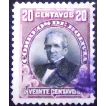 Imagem similar à do selo postal da Bolívia de 1901 Andrés de Santa Cruz