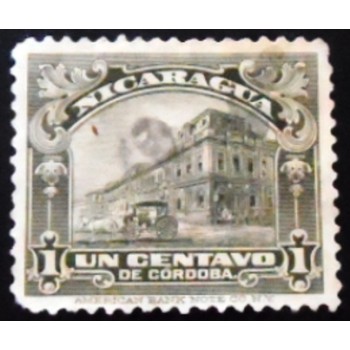Selo postal da Nicarágua de 1930 National Palace