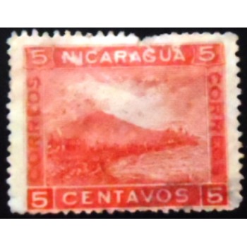Selo postal da Nicarágua de 1902 Mount Momotombo