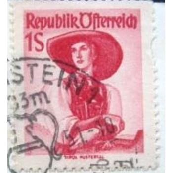 Imagem similar à do selo postal da Áustria de 1950Burgenland U