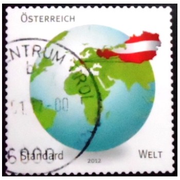 Selo postal da Áustria de 2012 RM25 Definitive World