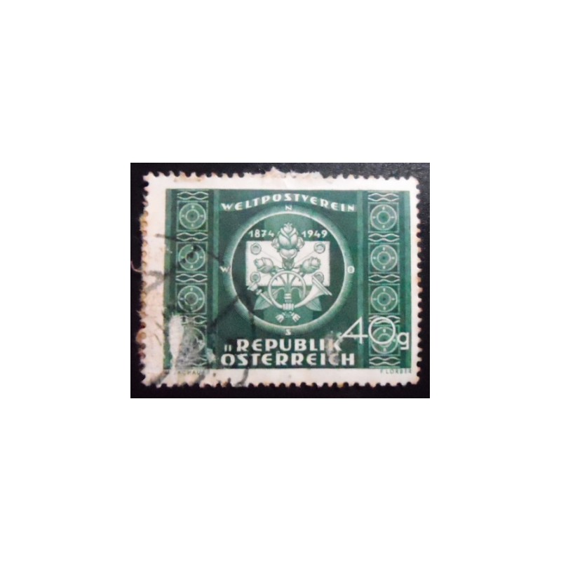 Selo postal da Áustria de 1949 Letter & posthorn