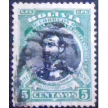 Selo postal da Bolívia de 1910 José Ignacio Warnes
