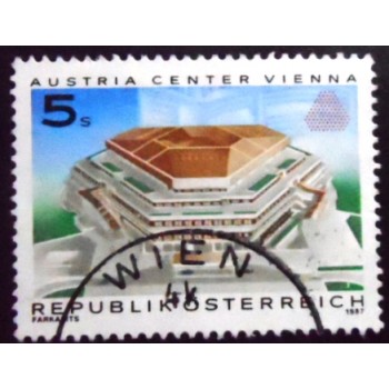 Selo postal da Áustria de 1987 Austria Center