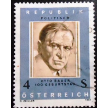 Selo postal da Áustria de 1981 Otto Bauer