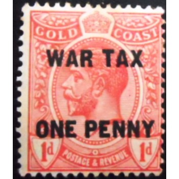 Selo postal da Costa do Ouro de 1918 War Tax Stamps N