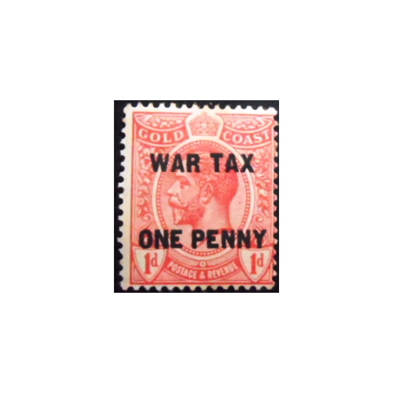 Selo postal da Costa do Ouro de 1918 War Tax Stamps N