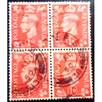 Quadra de selos postais do Reino Unido de 1937 King George VI