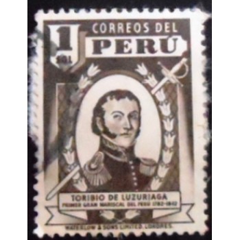Selo postal do Peru de 1949 Toribio de Luzuriaga