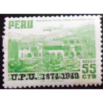 Selo postal do Peru de 1951 Huancayo Tourist Hotel N