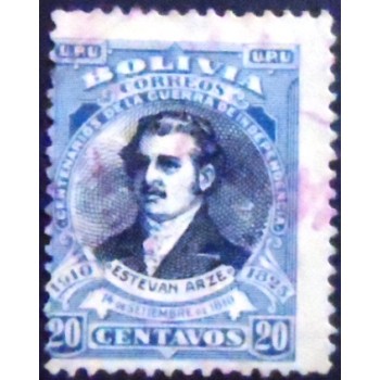 Selo postal da Bolívia de 1910 Esteban Arze