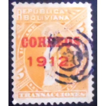 Selo postal da Bolívia de 1912 Allegory of Justice