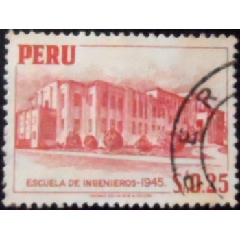 Imagem similar à do selo postal Peru 1952 Engineers School Lima 25