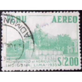 Imagem similar à do selo postal do Peru de 1962 Monument to the indigenous