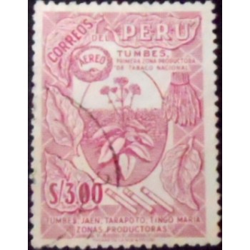 Imagem similar à do selo postal do Peru de 1962 Tobacco-Plant of Tumbes U
