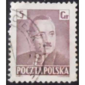 Selo postal da Polônia de 1950 President Boleslaw Bierut 5