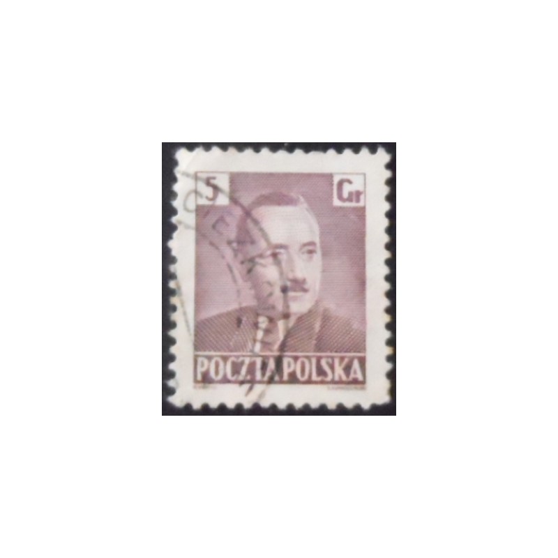 Selo postal da Polônia de 1950 President Boleslaw Bierut 5