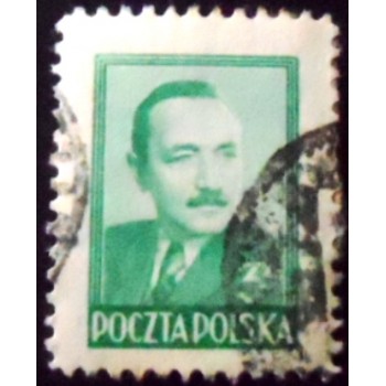 Imagem similar à do selo postal da Polônia de 1949 President Boleslaw Bierut 3 U