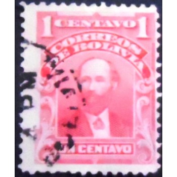 Selo postal da Bolívia de 1913 Adolfo Ballivian