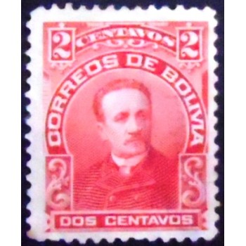 Selo postal da Bolívia de 1913 Eliodoro Camacho