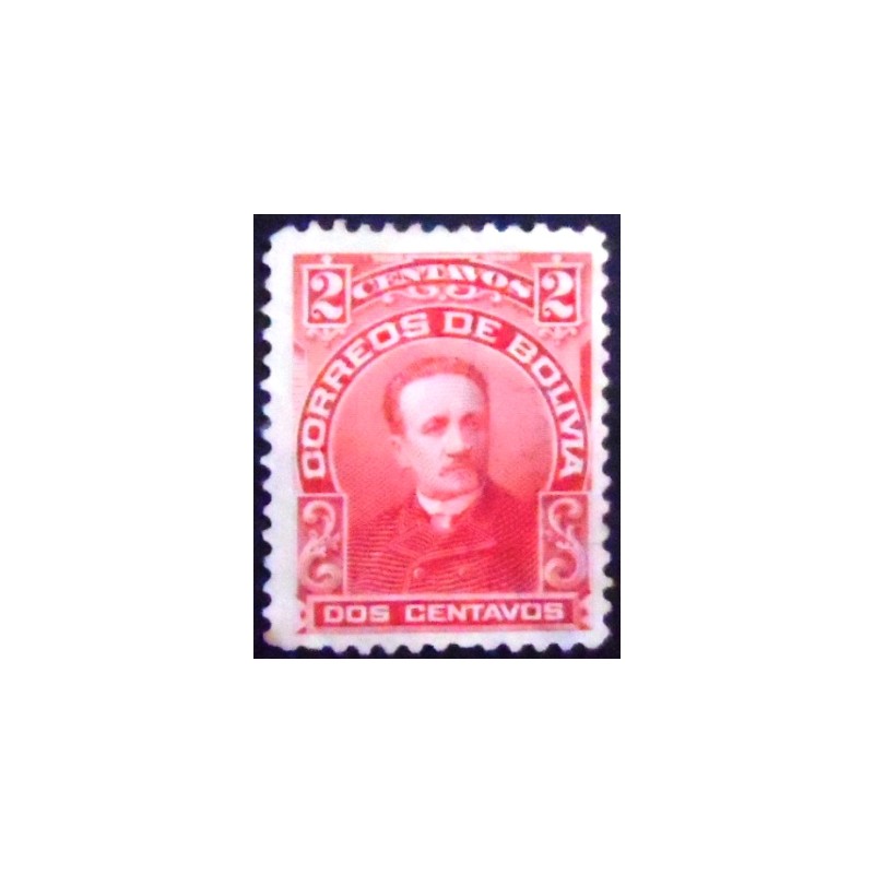 Selo postal da Bolívia de 1913 Eliodoro Camacho