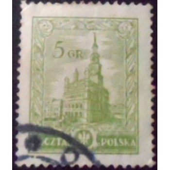 Selo postal da Polônia de 1924 Poznan Town Hall U