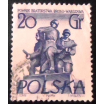 Imagem similar à do selo postal da Polônia de 1955 Polish-Soviet Brotherhood of Arms