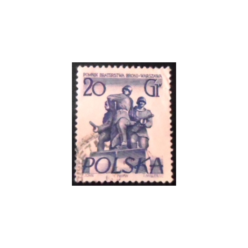 Imagem similar à do selo postal da Polônia de 1955 Polish-Soviet Brotherhood of Arms