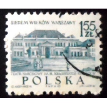 Imagem similar à do selo postal da Polônia de 1965 National Theater