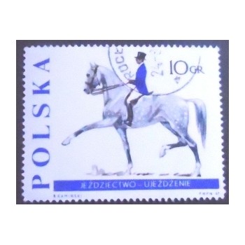 Selo postal da Polônia de 1967 Dressage U