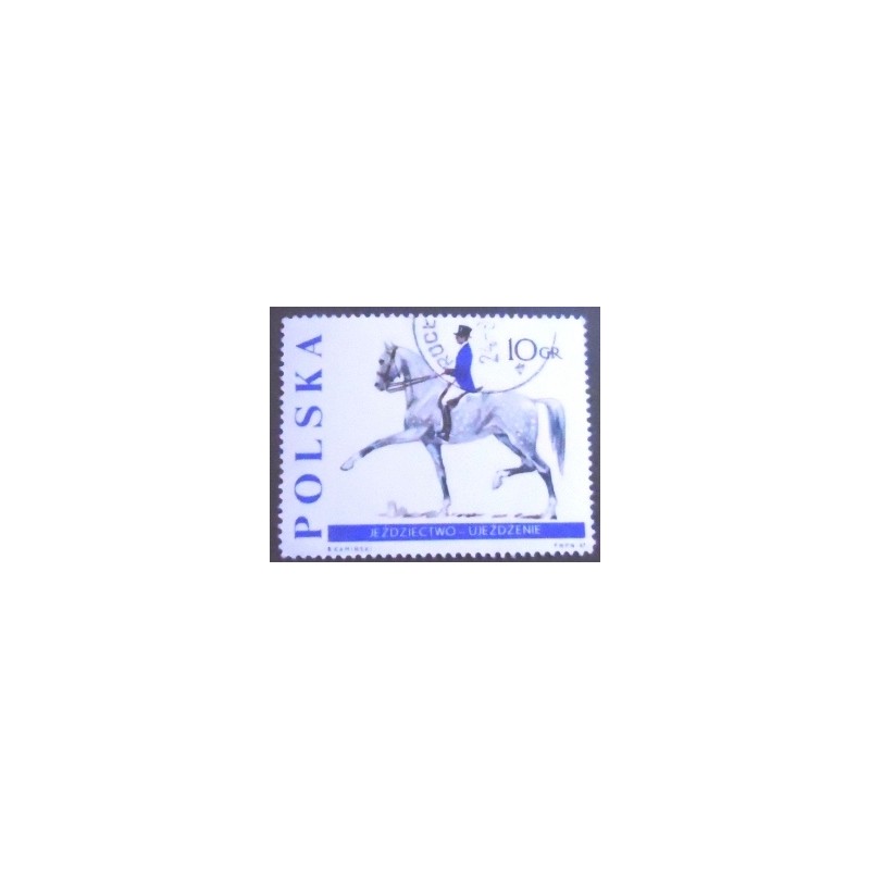 Selo postal da Polônia de 1967 Dressage U