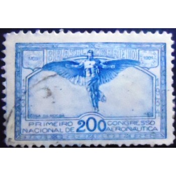 Selo postal do Brasil de 1934 Congresso Aeronáutica U A