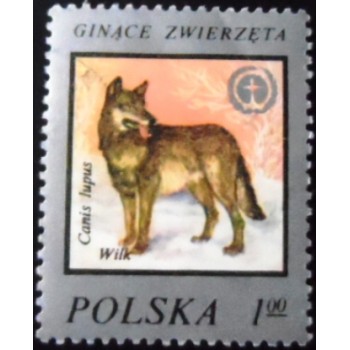 Selo postal Polônia 1977 Wolf M