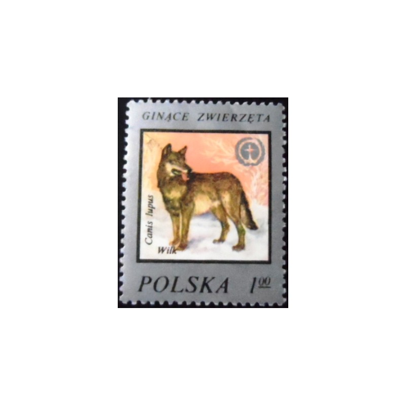 Selo postal Polônia 1977 Wolf N