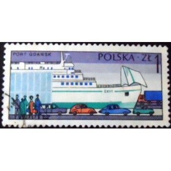 Selo postal da Polônia de 1976 Ferry Gryf