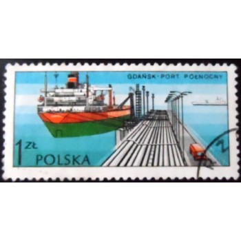 Selo postal da Polônia de 1976 Tanker "Zawrat"