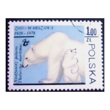 Selo postal da Polônia de 1978 Polar Bear U