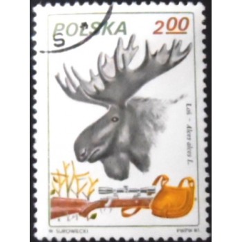 Selo postal Polônia 1981 Moose  NCC