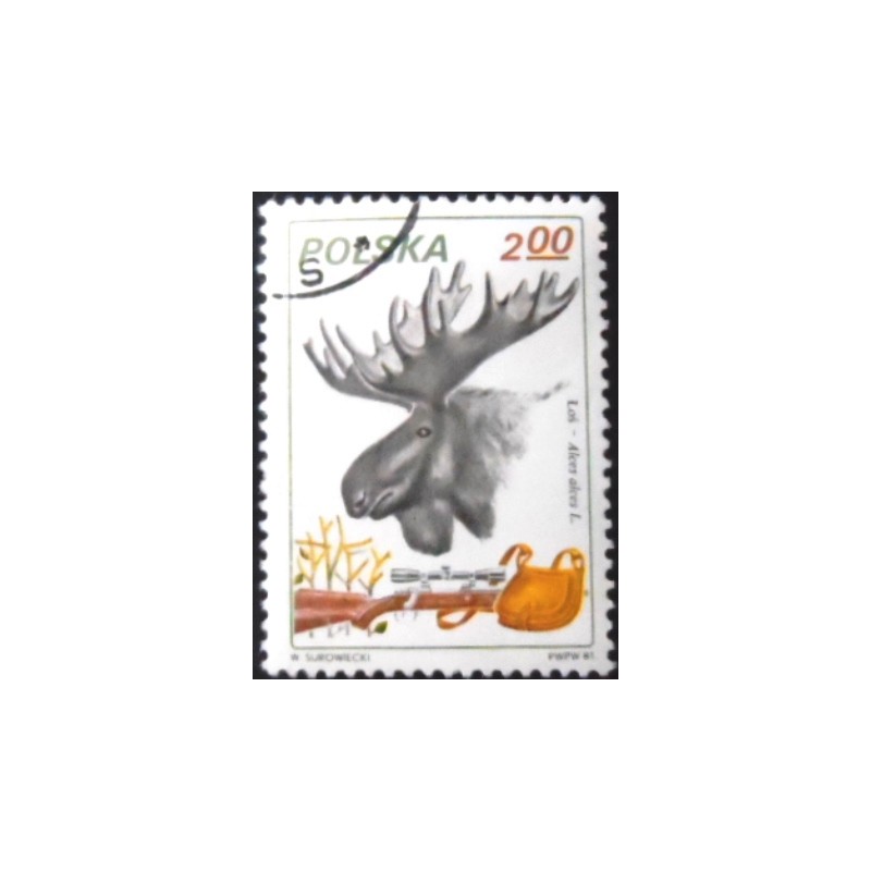 Selo postal Polônia 1981 Moose  NCC