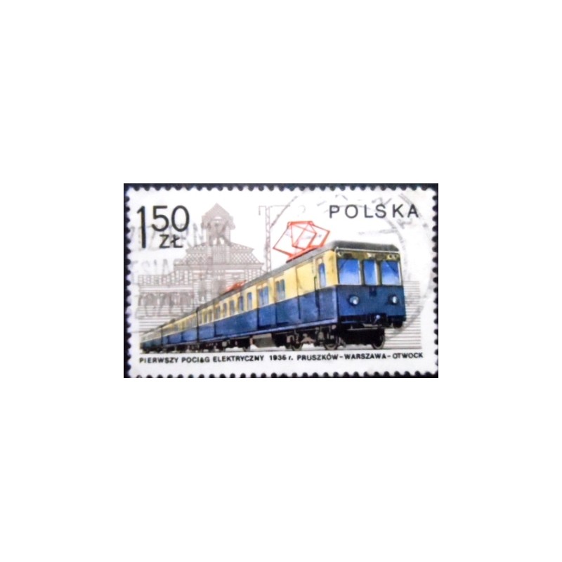 Selo postal da Polônia de 1978 Electric train U