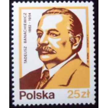 Selo postal da Polônia de 1983 Tadeusz Banachiewicz M