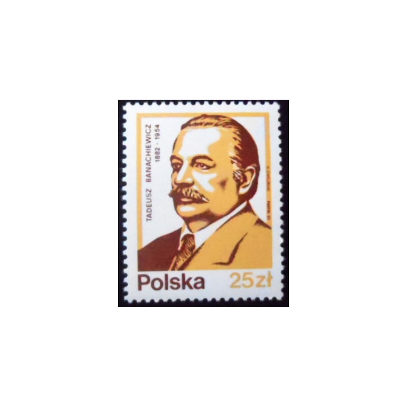 Selo postal da Polônia de 1983 Tadeusz Banachiewicz M