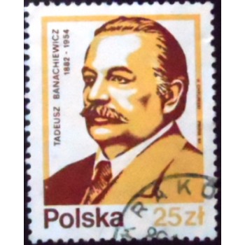 Selo postal da Polônia de 1983 Tadeusz Banachiewicz U