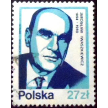 Selo postal da Polônia de 1983 Jaroslaw Iwaszkiewicz U