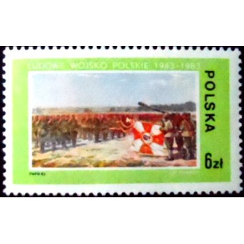 Selo postal da Polônia de 1983 Troop Formation M